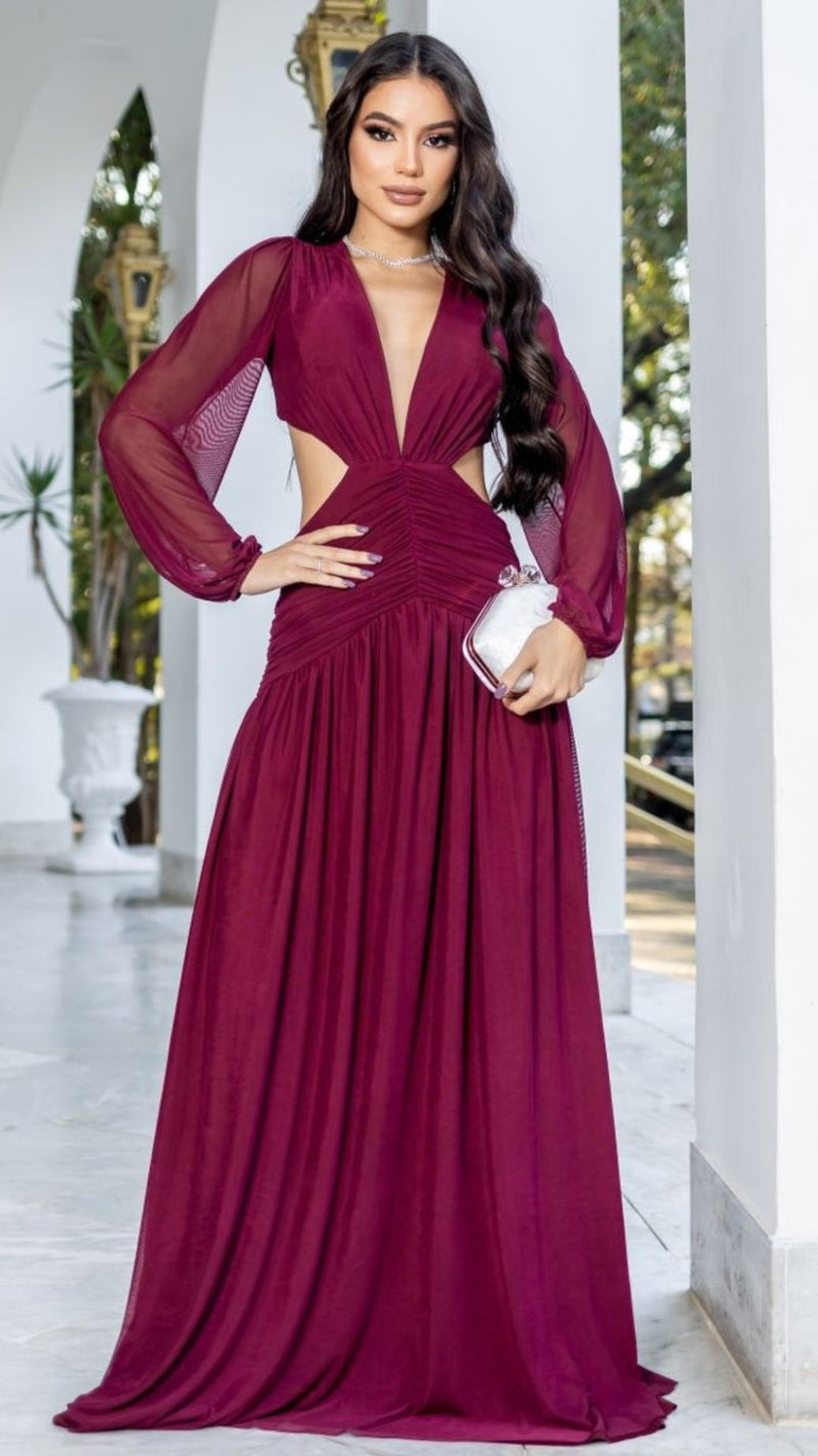 Vestido Modelo New Shakira Long Cape - Cecilia Dress